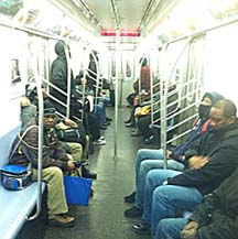 black men on bus at 4a