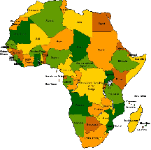 colorful african map