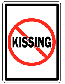 no kissing zone