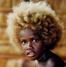 blond aborigine child