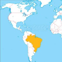 brazil on a map