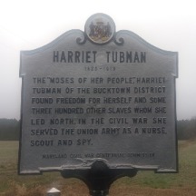 harriet tubman sign on the eastern shore, md